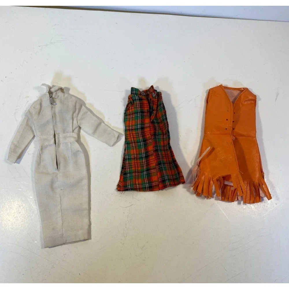 Vintage Barbie Clothes Lot of 3 Dresses